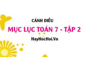 Mục lục SGK Toán 7 tập 2 Cánh diều - Lý thuyết và bài tập Toán 7 tập 2 Cánh diều